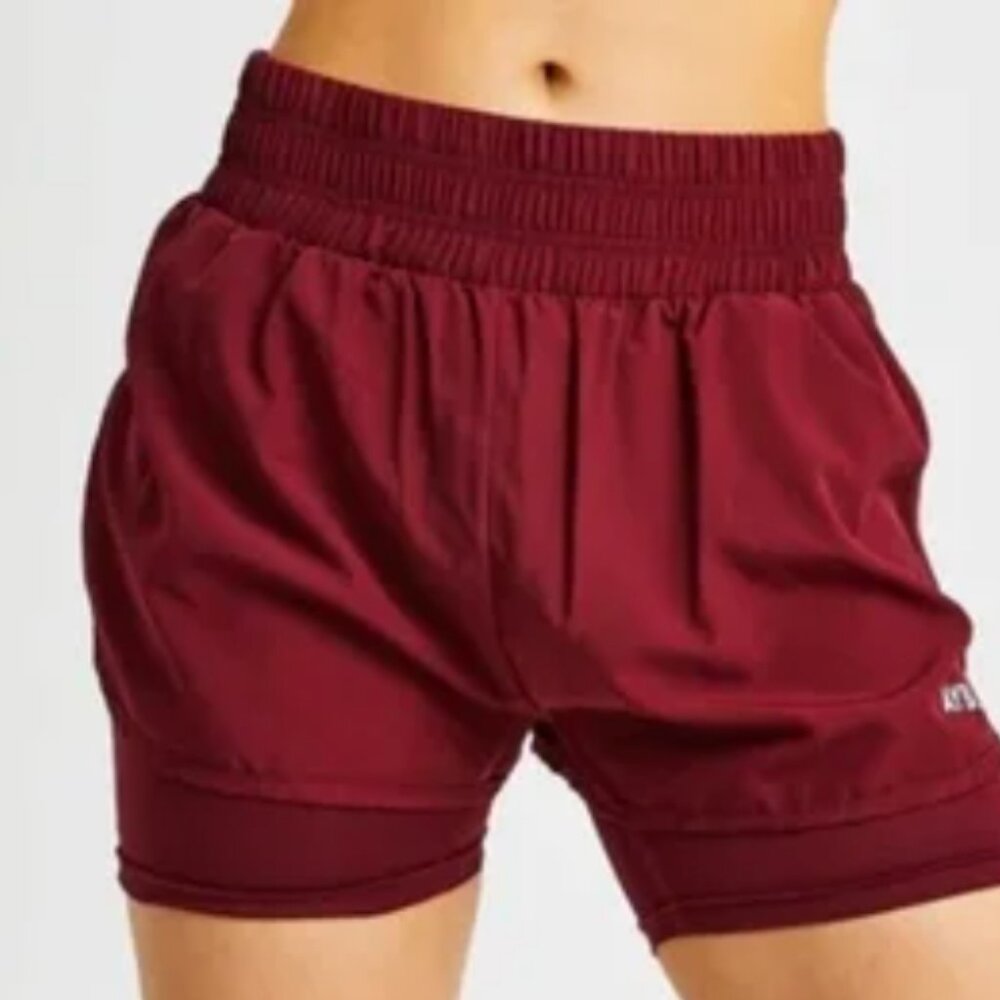 AYBL Women's Deep Red Athletic Shorts